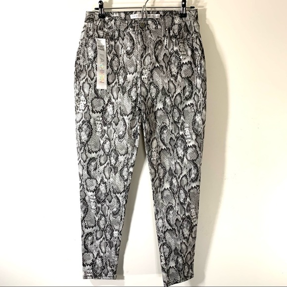 Tinseltown Snake Print Skinny Ankle Jeans NEW - Picture 2 of 8
